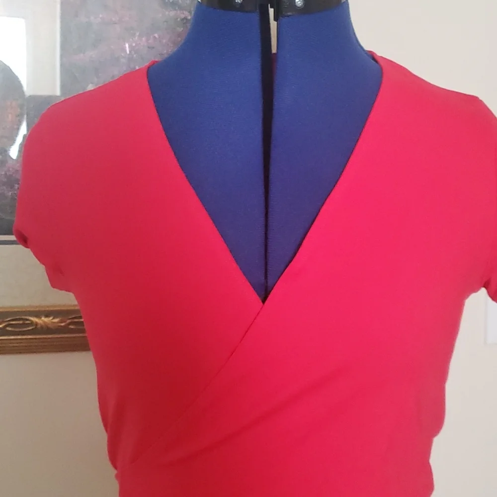 Gorgeous red wrap top from Victoria's secret pink collection - Picture 2 of 9